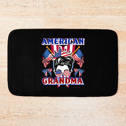 All American Grandma Patriotism USA Patriot Bath Mats