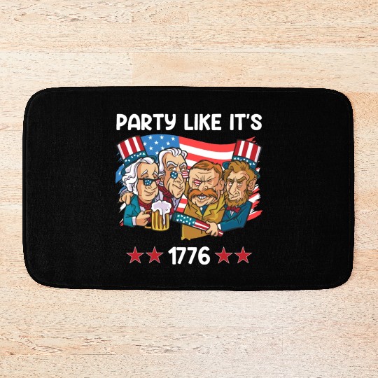 Party like it's 1776 Independence Day Presidents Bath Mats
