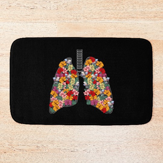 Anatomical Lungs Flowers Medical Science Anatomy T Bath Mats