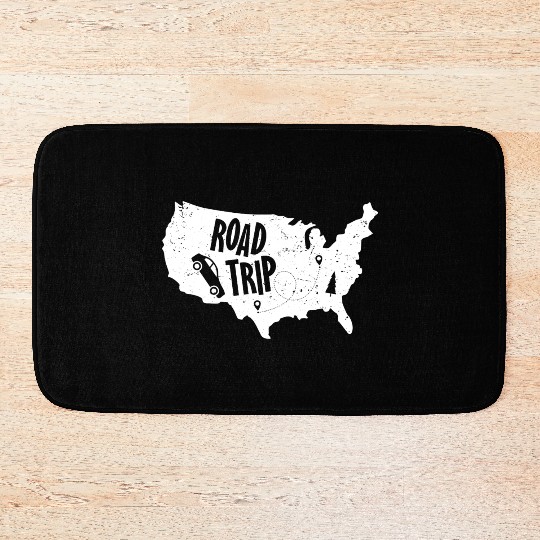 Road Trip US Map | Vacation Travel Bath Mats