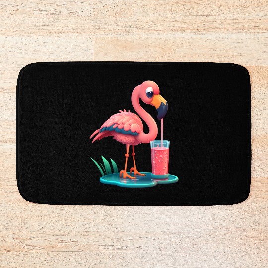 Summer Flamingo Bath Mats
