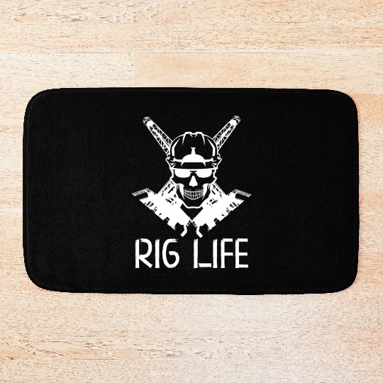 Oilfield Wife Roughneck Oil Drilling Frac crew Bath Mats