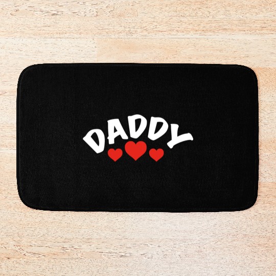 I love my Daddy Cute Fathers Day Gift Bath Mats