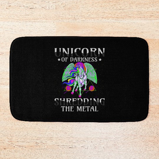 Goth Rock Satan Girl Woman Festivals Death Metal Bath Mats