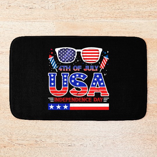 4th July USA Independence Day All American Pride Bath Mats