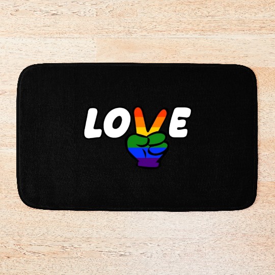 Pride LGBT Love wins, we are queer and proud Bath Mats