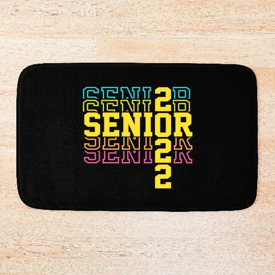 Grad 22 Senior Class Of 2022 Bright Colors Ns Will Bath Mats