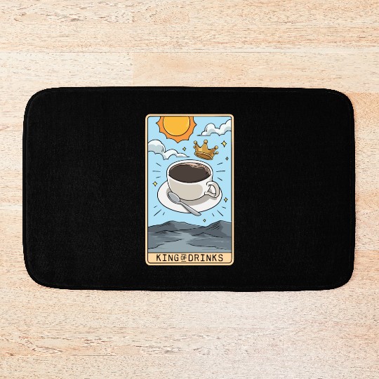 Tarot Card Reader Hot Coffee Drinker Caffeine Bath Mats