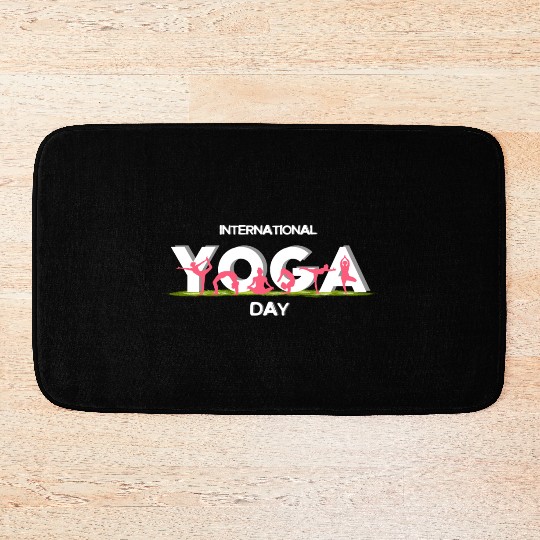 International yoga day Bath Mats
