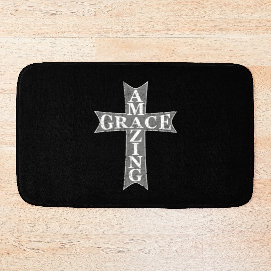 Amazing Grace Cross Bath Mats