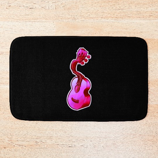 Psychedelic Pink Acoustic Guitar Bath Mats