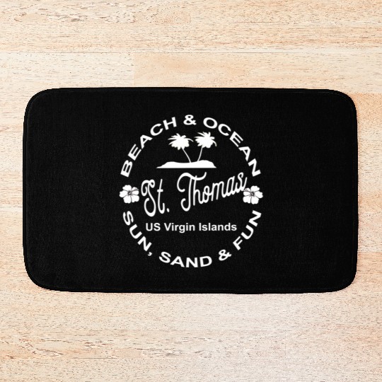 Tropical Beach Ocean St Thomas Us Island Bath Mats