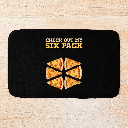 Abs Pizza Chef Gym Six Pack Abs Bath Mats