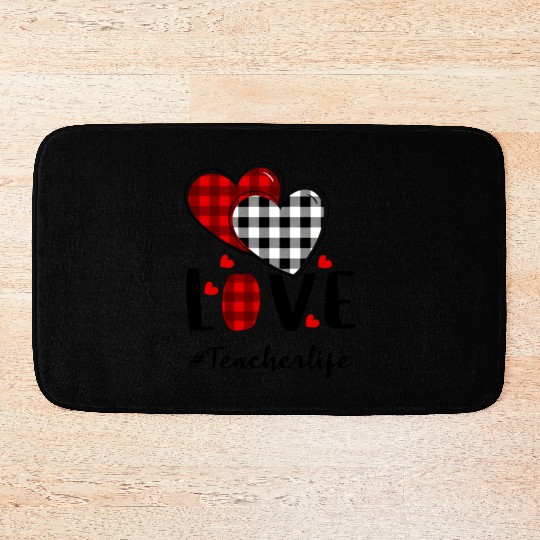 Teacher Life Valentines Day Bath Mats