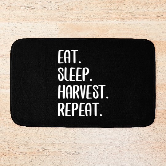 Eat Sleep Harvest Rebeat Bath Mats
