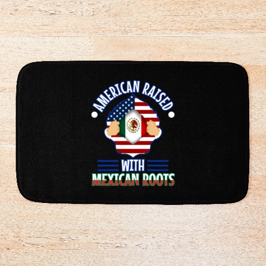 American raised with Mexican roots Bath Mats