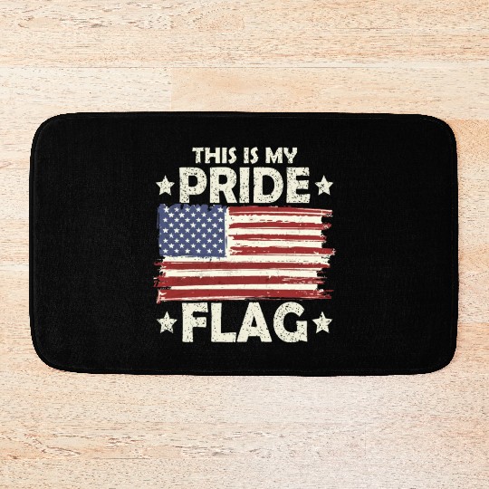 This Is My Pride Flag USA American 4th of July Pat Bath Mats