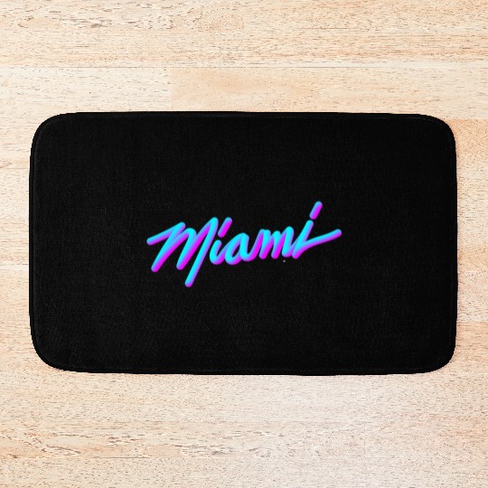 Miami Vaperwave Synthwave 80S Style Bath Mats
