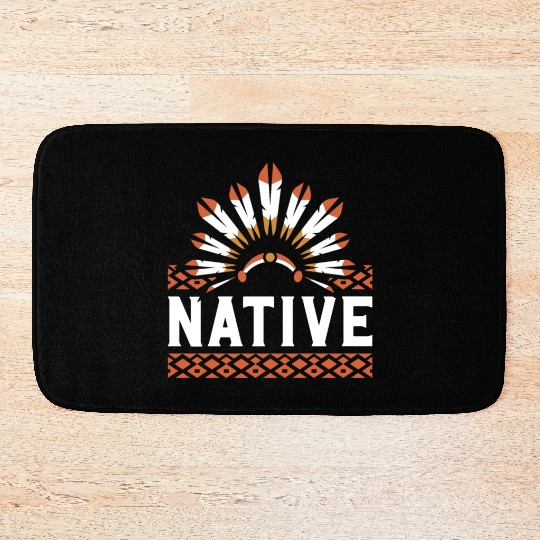 Aboriginal Indians Indigenous Native American Day Bath Mats