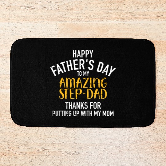 Happy Father'S Day Step Dad Bath Mats