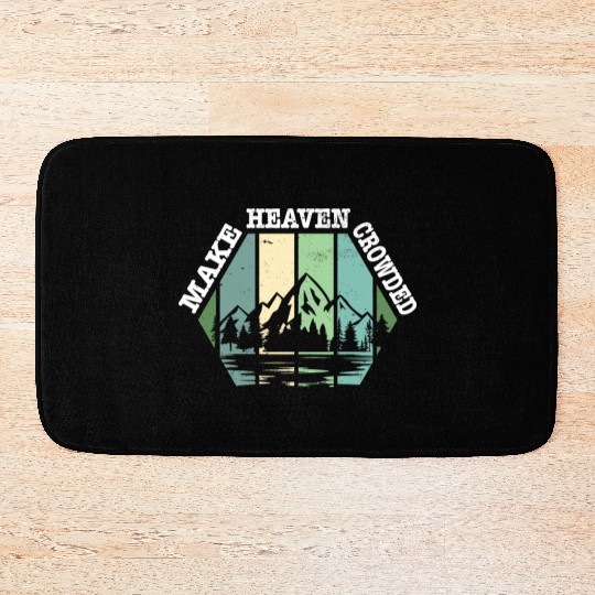 Religious Christian Make Heaven Crowded Jesus Bath Mats