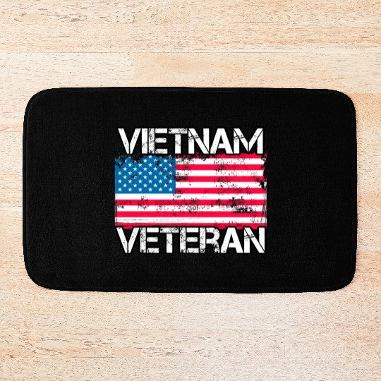 Vietnam Veteran Us Flag Military Vet Bath Mats
