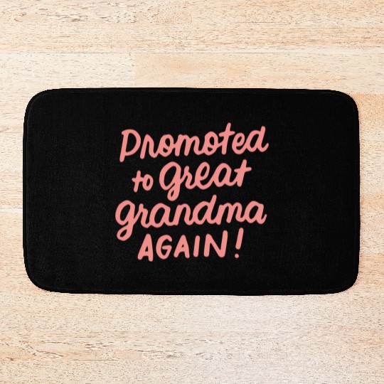 Promoted To Great Grandma Again Pregnancy Announce Bath Mats