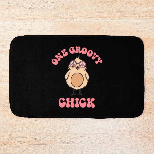 One Groovy Chick Chick Happy Easter Bath Mats