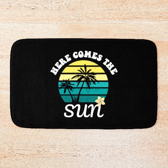 Here comes the sun Summer vacation Bath Mats