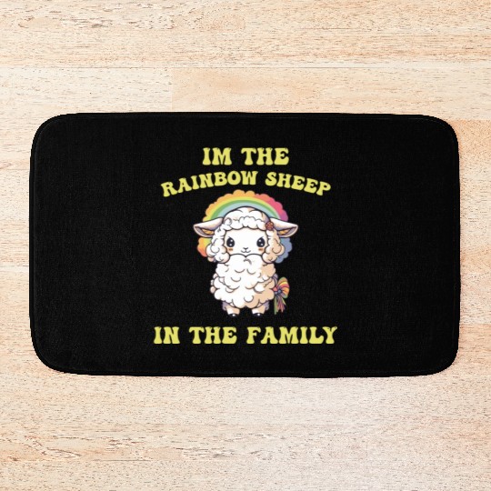 I'm The Rainbow Sheep LGBTQ Transgender Community Bath Mats
