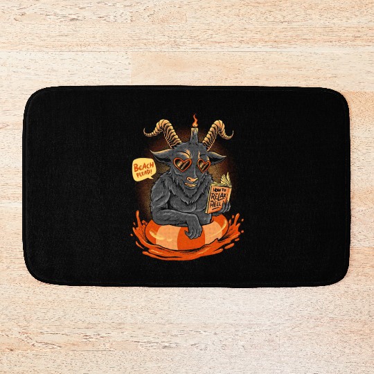 Relax in Hell - Beach Please Devil Bath Mats