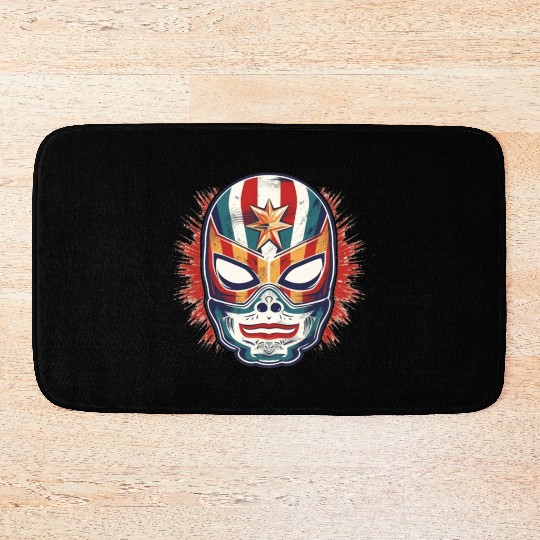 Lucha Libre Mexican Wrestling Mask Luchador Bath Mats
