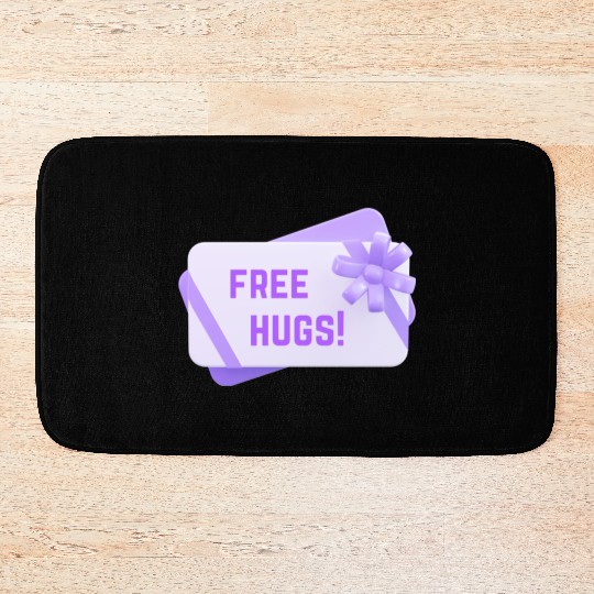 Free Free Hugs Gift Card funny Bath Mats