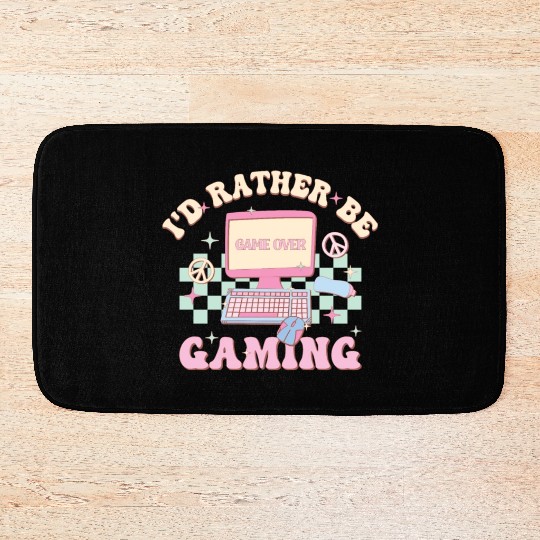 I'd Rather Be Gaming, Happy Game Day Bath Mats