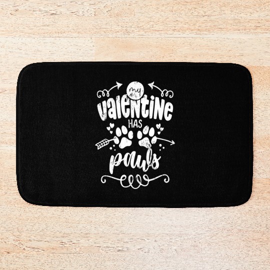My Valentine Has Paws Bath Mats