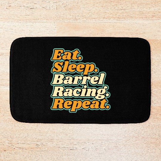 Barrel Racing Barrel Racer Rodeo Western cute Bath Mats