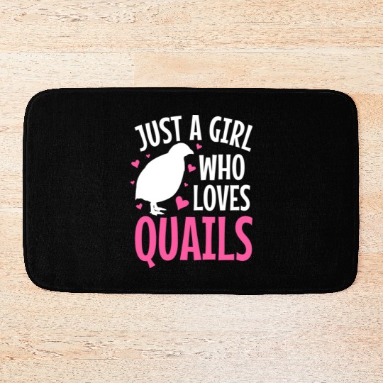 Quails Quail Lover Bath Mats