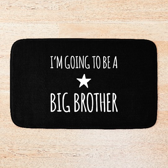 Im Going To Be A Big Brother summer humor red Bath Mats