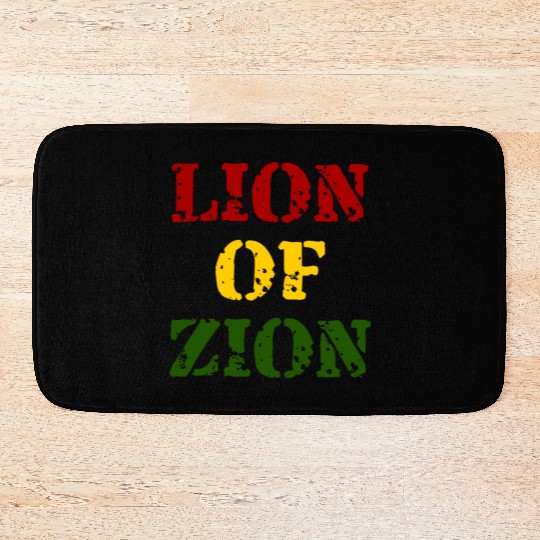 Lion Of Zion Reggae Colors Bath Mats