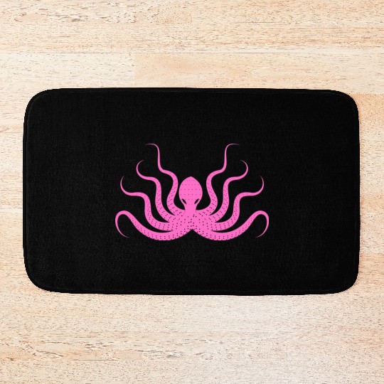 Menace Octopus Neon Pink Bath Mats