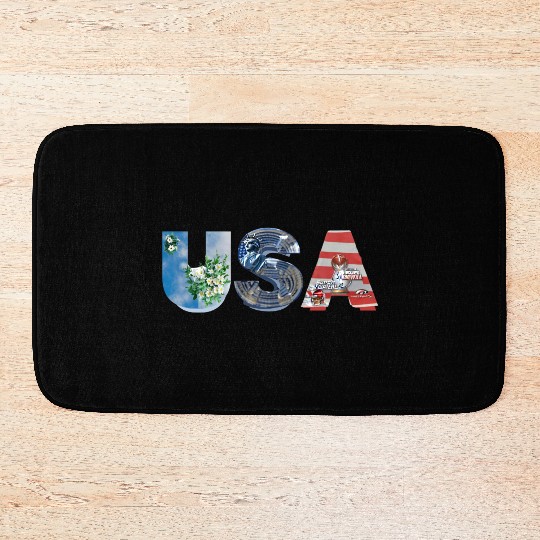 USA STATUE OF LIBERTY Comfort Colors Bath Mats, USA