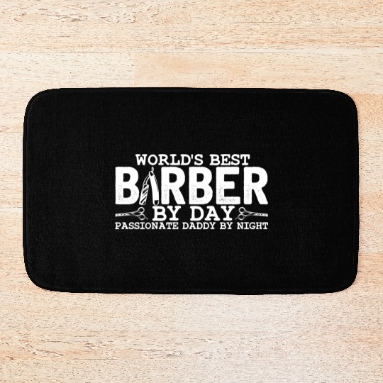 Barber Dad Hairstylist Hairdresser Hair Bath Mats