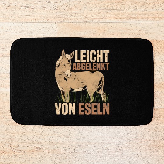 Easily distracted by donkeys farm animal donkey Bath Mats