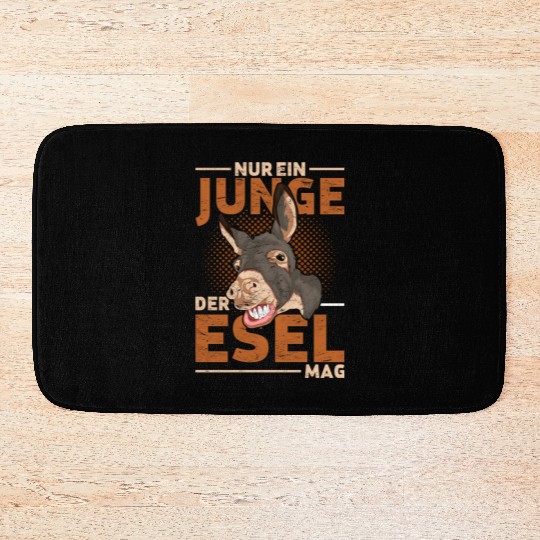 Just a boy who likes donkey farm animal donkey Bath Mats