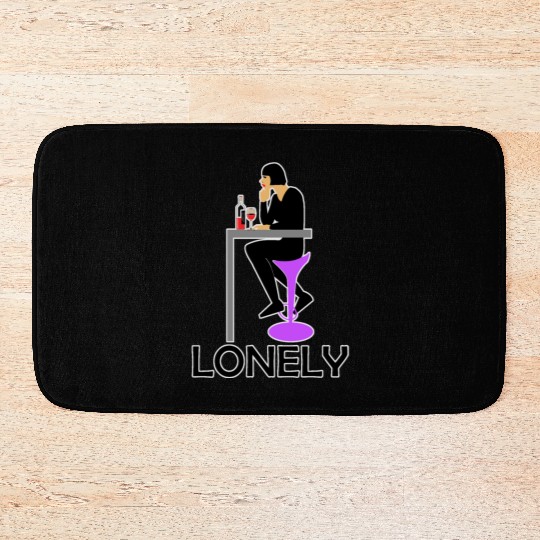 LONELY GIRL ALONE Bath Mats