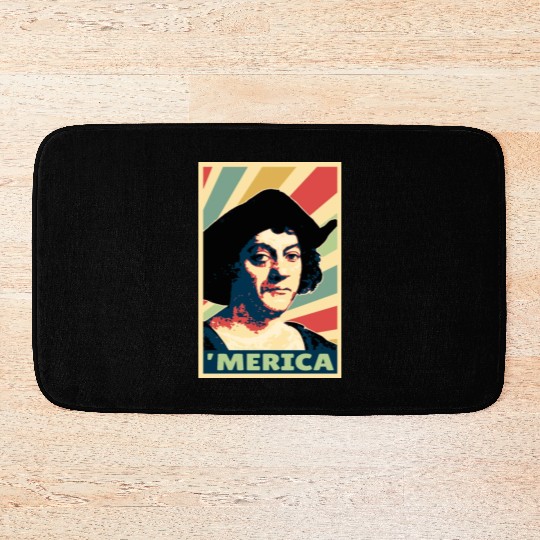 Christopher Columbus Merica Vintage Colors Bath Mats