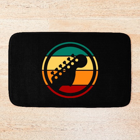 Retro Vintage Guitar Handle 80s Bath Mats