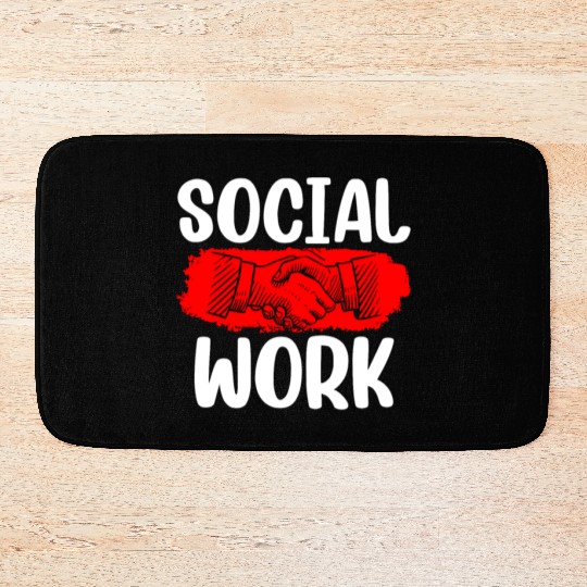 Social Work Job Worker Graduation Bath Mats