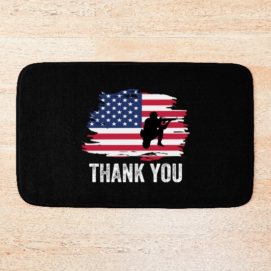 Thank You Us Flag Memorial Day Bath Mats
