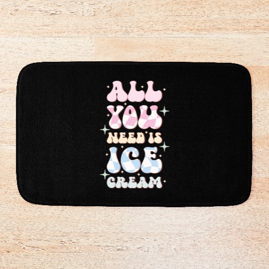 All You Need Is Ice Cream, Happy Summer Holiday Bath Mats
